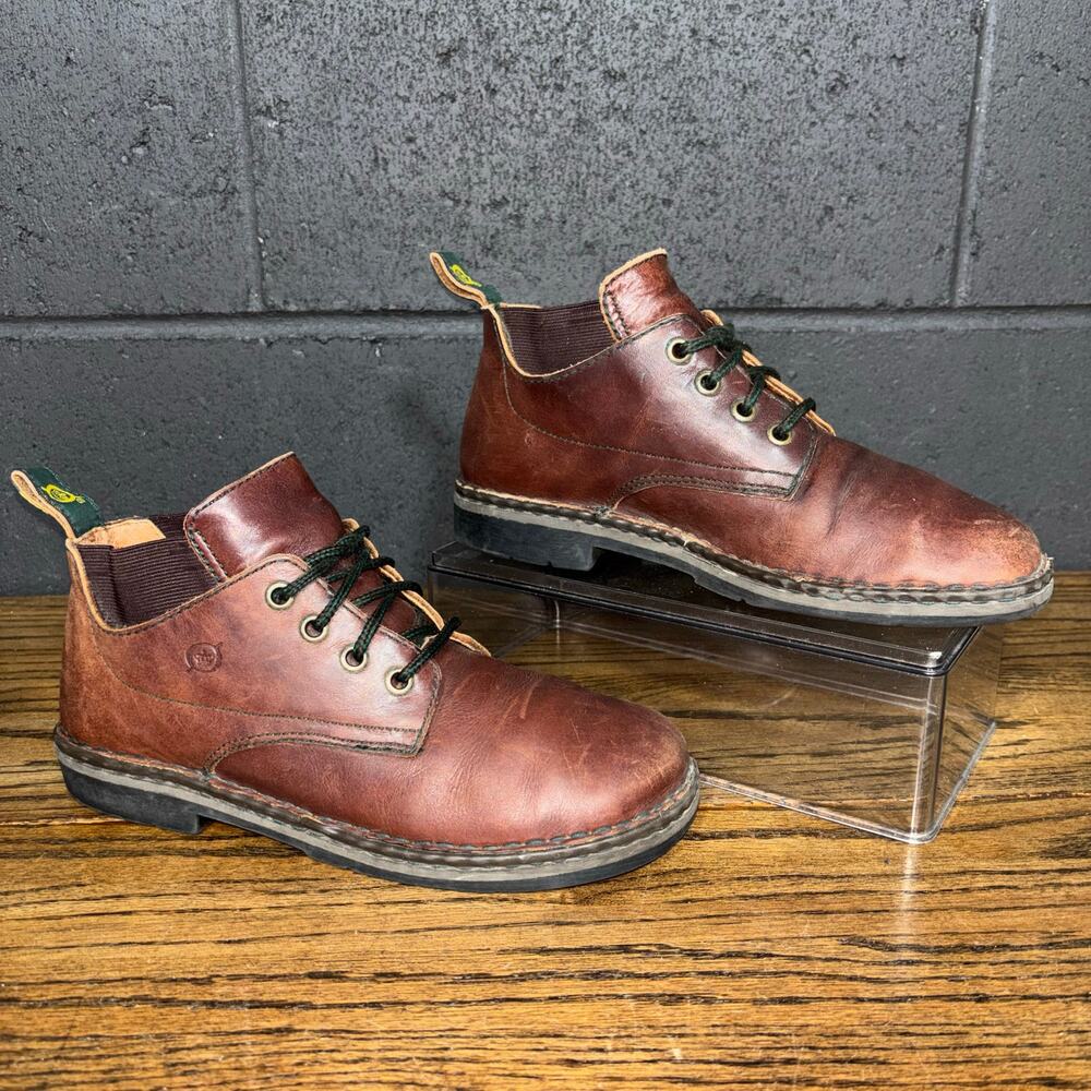 Born Brown Leather Lace-Up Ankle Boots Women’s 7.5 EU 38.5